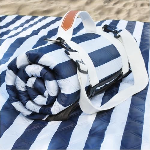 Genovega Waterproof Sandproof Beach Blanket Picnic Outdoor Mat Extra Large Foldable Sand Free Big Giant XL Towel Car Essen...