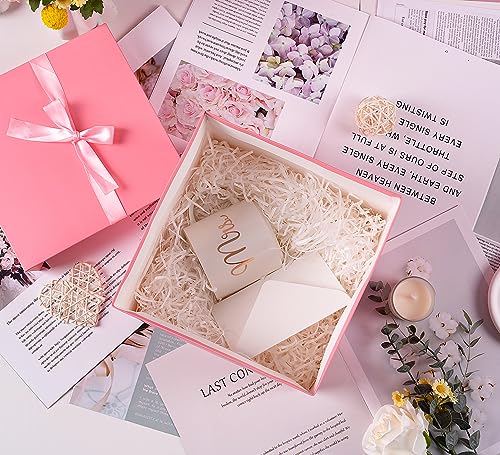 Elephant-package Medium Gift Box with Lids, Ribbon and Paper Filler, for Girls Women Birthdays, Mother's Day, Bridal Showe...