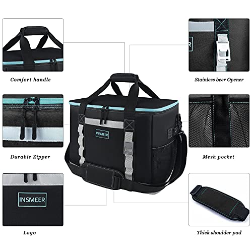 INSMEER Insulated Cooler Bag 65Cans/32 Cans Large Cooler Bag Soft Sided Cooler with Shoulder Strap, Collapsible Leakproof ...