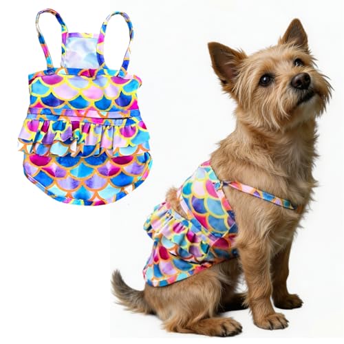 Funny Dog Swimwear Bikini Summer Dog Clothes Beach Swimsuit Puppy Bathing Suit Puppy Vest Cooling Pet Shirt for Small Dog...