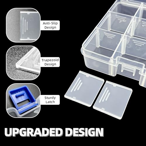 DUOFIRE Plastic Organizer Container Storage Box Adjustable Divider Removable Grid Compartment for Jewelry Beads Earring To...