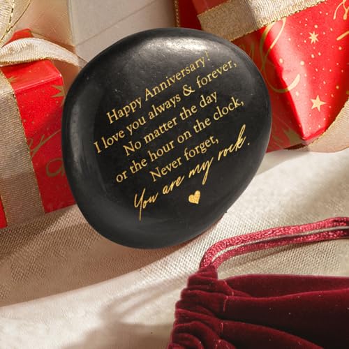 Happy Anniversary Rock Gifts for Men Women,Aniversario Gift for Him,Year Anniversary Wedding Gift for Husband,Anniversary ...