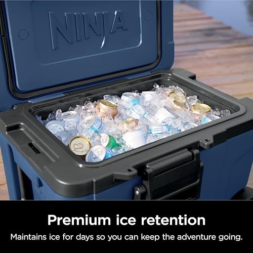 Ninja | Cooler | FrostVault 45QT Cooler with Wheels | Insulated with Temp Dry Storage Drawer | Keeps Ice Cold for Days | f...