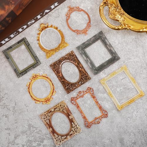 oruola 180pcs Scrapbook Frames,Frame Stickers for Junk Journal,Pasteable Vintage Scrapbook Photo Frames Stickers,Scrapbook...