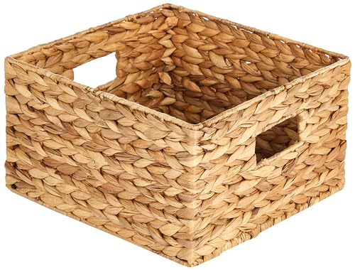 Honey-Can-Do Banana Leaf Storage Baskets –Water Hyacinth Woven Basket, Decorative Baskets for Shelves, Basket for Gifts, C...