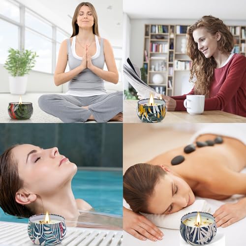 16 Pack Soy Wax Scented Candle Gift Set, Bulk Value Aromatherapy Candles with Fresh Green, Sea Salt & Sage, Coconut Vanill...