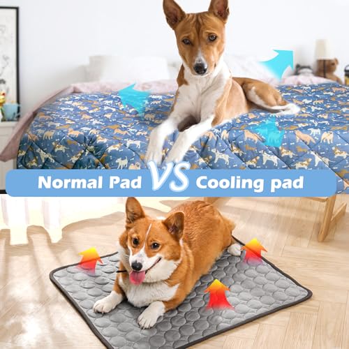 ZINGTERRA Dog Cooling Mat,Cat Self Cool Ice Pad,Lightweight Pet Cooling Pads Blanket Bed Cover,Puppies Summer Cool Tech Fa...
