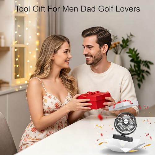 10000mAh Magnetic Cruise Golf Cart Fan, Camping Fans with Hook, Ultra-Compact Travel Fan for Sleeping, Work Light Tool Gif...