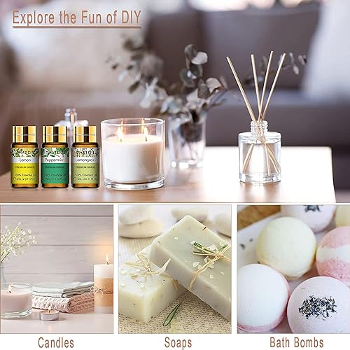 PHATOIL 15PCS Essential Oils Gift Set - Premium Quality 100% Natural Pure Essential Oils for Aromatherapy Diffuser Yoga Ho...
