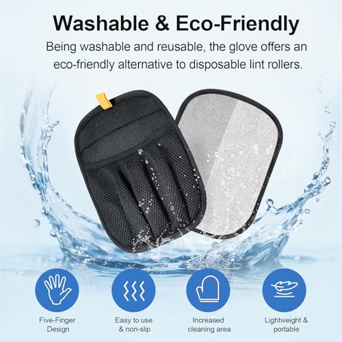 Salhap Pet Hair Removal Glove for Cats & Dogs, Upgraded Five-Finger Electrostatic Pet Hair Glove, Reusable Magic Brush Pet...