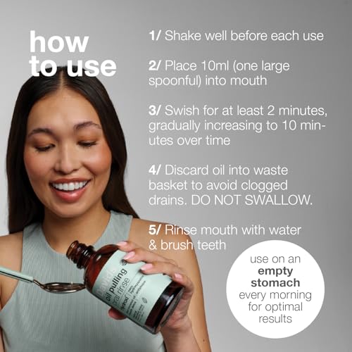 Davids Nano Hydroxyapatite Oil Pulling Oral Rinse Mouthwash, 100% MCT Coconut Oil, Promotes Teeth and Gum Health, Natural ...