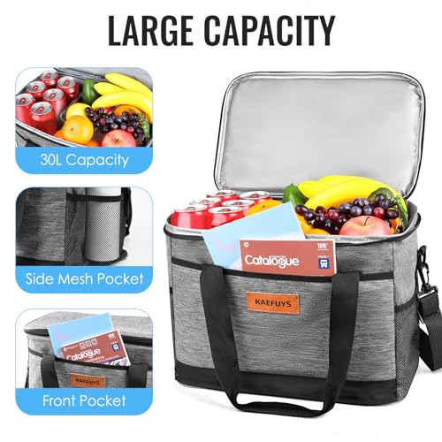 Insulated Cooler Bag Soft Cooler Bag for Men/Women with Shoulder Strap, Leakproof for Camping, Travel, Picnic, Work (30L)