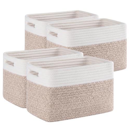 SIXDOVE 4 Pack Storage Baskets for Organizing, Woven Baskets for Shelves - Perfect for Toys, Books, Towels, and Clothes, D...