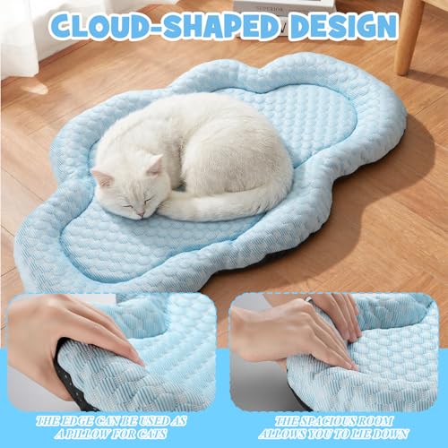 Shinylin Cooling Mat Summer Cool Pet Cat Sleeping Pad Thicken Puppy Sleeping Blanket Cloud Washable Breathable Non-Slip Pu...