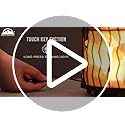 Himalayan Glow Pillar style Salt Basket Lamp with salt chunks, Himalayan Salt lamp with Touch Dimmer Control, Amber Glow, ...