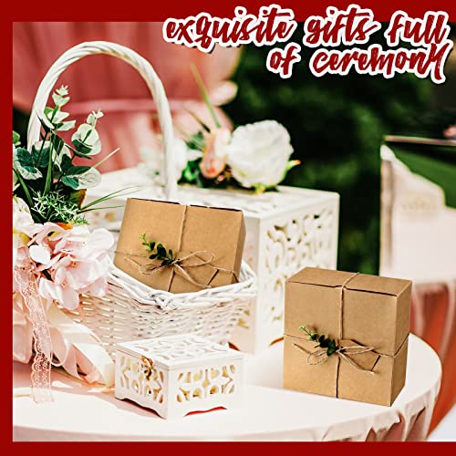 Crtiin 8 Pack Gift Boxes Set 8 x 8 x 4 Inch Kraft Paper Bridesmaid Proposal Gifts Box with Lids for Presents Wedding Brida...