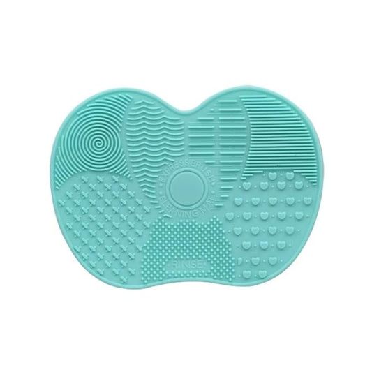 Make Up Brush Cleaning Mat，1PCS Silicone Makeup Brush Cleaner Pad With Suction Cup,Portable Cosmetic Washing Tool (Green)