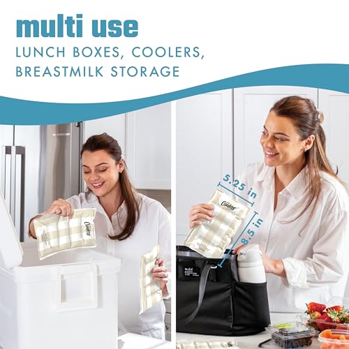Cool Coolers Reusable XL Soft Ice Packs for Coolers, Long-Lasting Lunch Box Ice Pack, High Performance Quick Freeze, 2Pk, ...