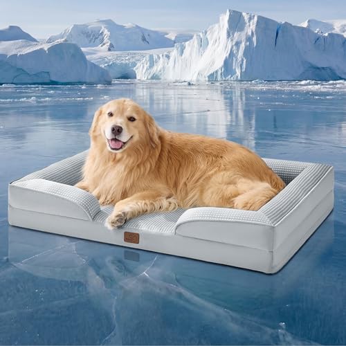 Bedsure XL Dog Bed for Extra Large Dogs - Orthopedic XLarge Dog Cat Cooling Bed Washable, Comfort Dogs Couch Sofa with Wat...