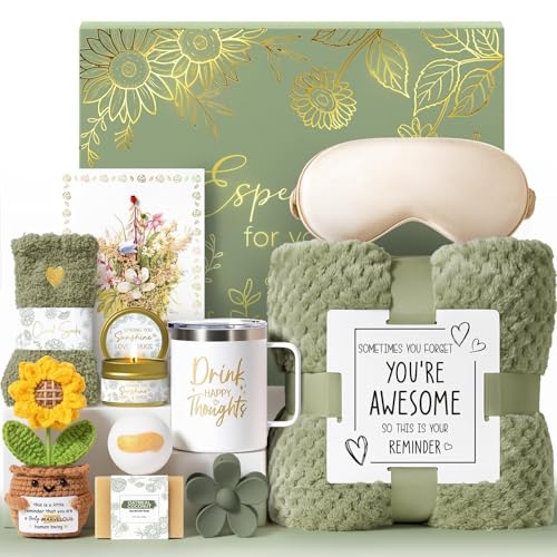 Birthday Gifts for Women Self Care Get Well Soon Gift Baskets, Spa Care Package Thinking of You Gift Set, Sympathy Inspira...