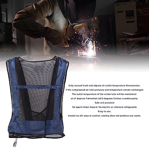 Topyond Air Conditioned Jacket Cooling Vest, Vortex Tube Air Compressor Vest, Adjustable Cooling Fan for Welding, Air-Cool...