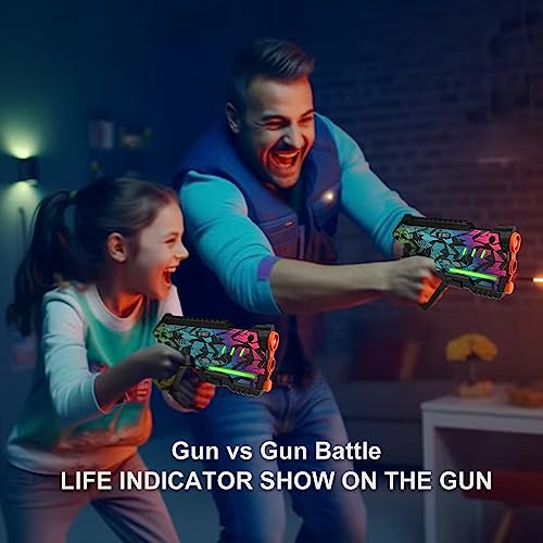 Laser Tag Set of 2, Lazer Tag Game for Kids Indoor & Outdoor Play, Gift Ideas for Kids Teens and Adults, Cool Toys for Tee...