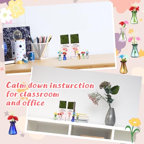 12 Sets Mother's Day Bulk Gifts for Women Teacher Nurse Appreciation Positive Mini Bud Vases with Flower Office Desk Decor...