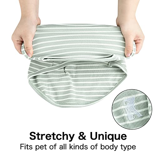 Koneseve Dog Shirt Vest Lightweight Stretchy Dog T-Shirts Soft Cool Sleeveless Stripe Vests Breathable Clothes for Puppy K...
