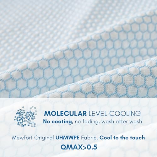 Mewfort Woofry Double-Sided Pet Cooling Blanket, QMAX>0.5 Pet Throw Blanket, Scratch & Chew Resistant Dog Cooling Mat, Lig...