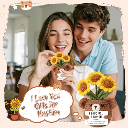 Velentine Days Gifts for Him Her Romantic Anniversary Birthday Sunflower Gifts for Women Boyfriend Girlfriend Wife Husband...