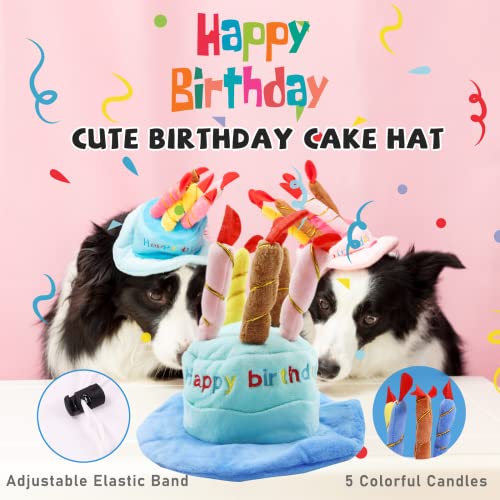 lilfrd Dog Birthday Toy Set, 9Pcs Plush Pet Toy for Small Dogs, Includes Squeaky Cake Hat, Bandana, Dessert Themed Toys, B...