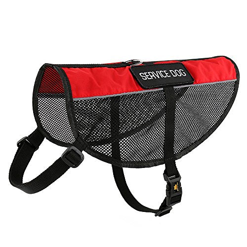 PLUTUS PET Service Dog Vest with 2 Removable Patches, Light Weight and Breathable Mesh Service Animal Harness,Perfect for ...