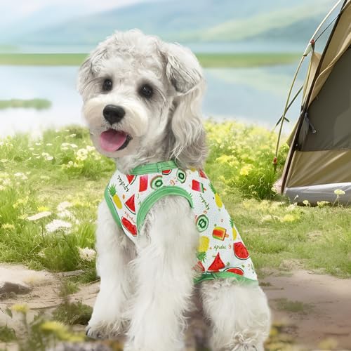 XPUDAC 4 Pack Dog Shirts Cooling Quick Dry Summer Dog Clothes for Small Dogs Boy Girl Lightweight Breathable pet Cooling V...