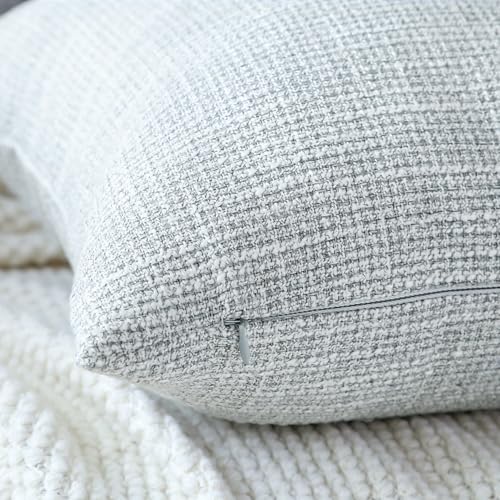OTOSTAR Linen Throw Pillow Covers Set of 2 Decorative Square Pillowcases Cushion Covers 24x24 Inch for Home Decor Sofa Bed...