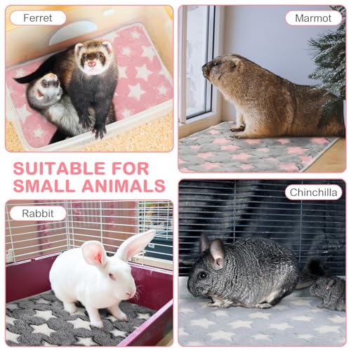 Clysee 4 Pack Self Heating Cat Bed Cat Self Warming Pad with Removable Cover Extra Warm Thermal Pet Pad Washable Pet Crate...
