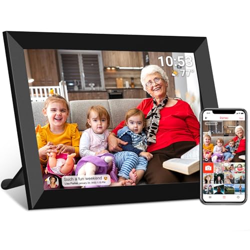 FRAMEO 10.1 inch 32GB Digital Picture Frame, IPS LCD Touch Screen, Auto-Rotate Easy Setup to Share Photos & Videos via Fra...