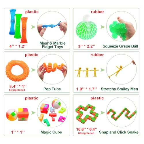 Scientoy Fidget Toy Set, 35 Pcs Sensory Toy for ADD, OCD, Autistic Children, Adults, Anxiety Autism to Stress Relief and A...