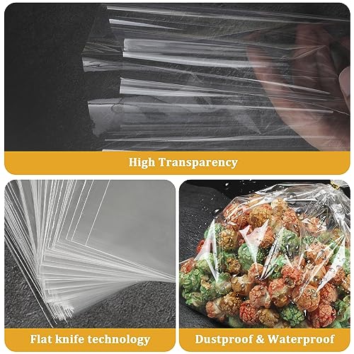 Labeol 150pcs Cellophane Bags 9x12 Treat Bags with Ties Clear Gift Candy Bag Cookie Bag for Packaging Party Favor Plastic ...