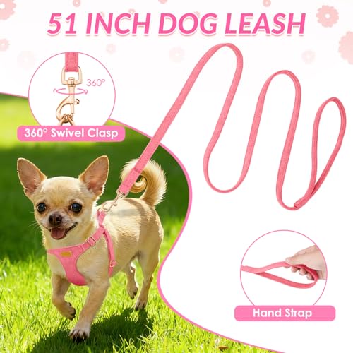 Lukovee No Pull Small Dog Harness with Leash - Lightweight Soft Puppy Vest Harnesses, Adjustable Pet Harnesses for Puppy S...