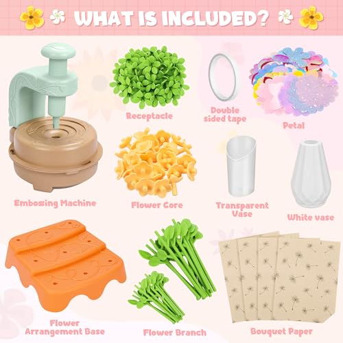Fabric Flower Bouquets Toys, DIY Craft Kits Toys for Kids - Flowers Market Toy, Build Your Flower Bouquet, Arts & Crafts f...