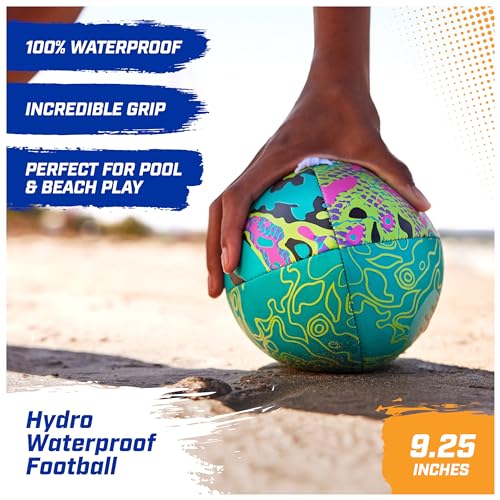 Swimways Hydro Waterproof Football, Outdoor Games for Adults and Kids, Swimming Pool Accessories and Pool Party Games,9.25...
