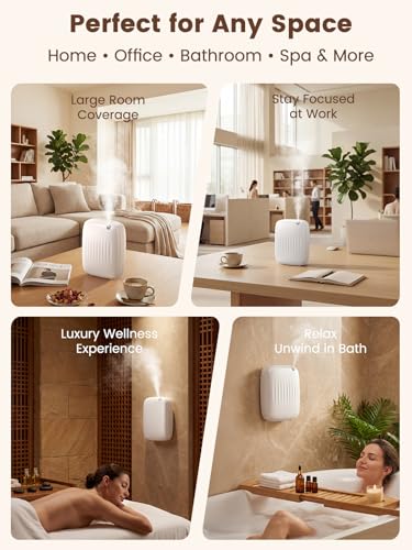 Ziweo Waterless Essential Oil Diffuser - Whole-Home Scent Diffuser Up to 3000sq.ft for Home & Room, Hotel Diffuser - Cold ...