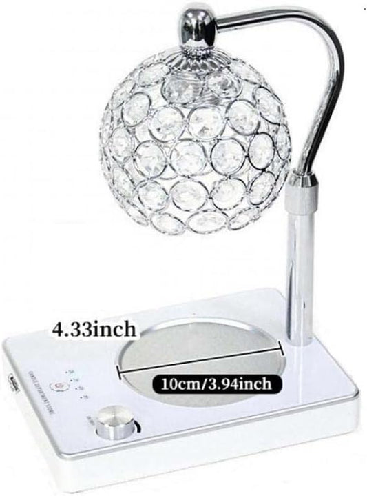 Elegant Style Fragrance Lamp, Height Adjustable Top Down Candle Warmer with Timer, Electric Wax Warmer for Home Office Chr...