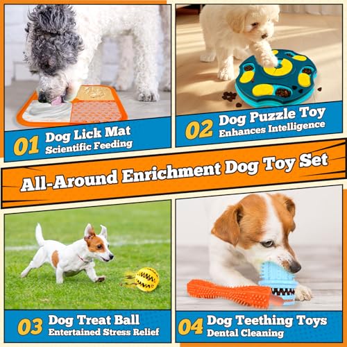 PETCARE 9 PCS Interactive Enrichment Dog Puzzle Toy Set, Mentally Stimulating Cognitive Dogs Toys for Small Medium Smart D...