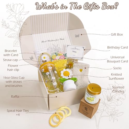 Happy Birthday Gifts for Teen Girls Women, Unique Mothers Day Gifts for Mom, Gift Baskets for Her Self Care Thank You Get ...