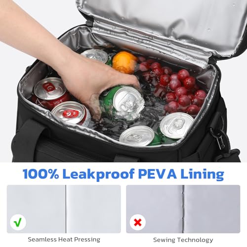 Maelstrom Lunch Box, 20L Insulated Lunch Bag for Men Women, Expandable Double Deck Leakproof Cooler Bag with 6 Pockets, Re...