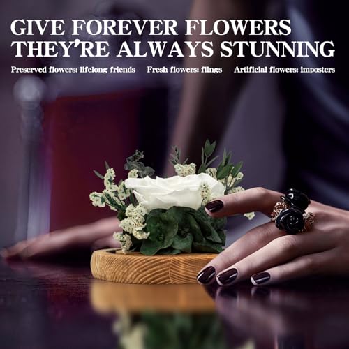 Regalo Flor Preserved Roses & Preserved Flowers Gift for Women, Roses that Last Forever, Flowers for Delivery Prime, White...