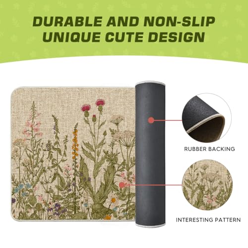 Artoid Mode Wildflower Spring Floral Doormat, Flowers Summer Home Decor Low-Profile Switch Rug Door Mat Floor Mat for Indo...