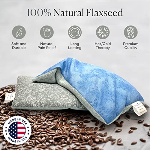 SacksyThyme Microwave Heating Pad for Cramps, Back, Neck, Shoulders, Leg Pain - Reusable Heat Pack, Hot Moist Microwavable...