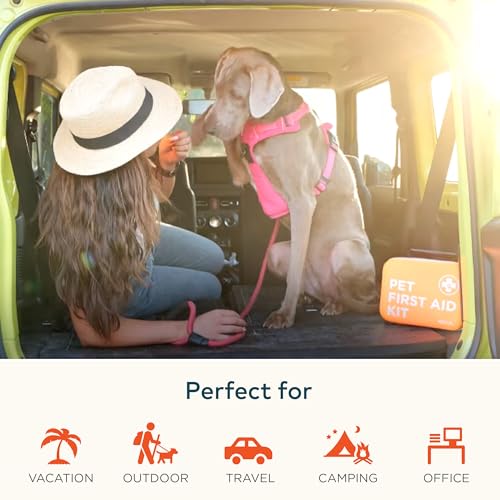 ARCA PET Cat & Dog First Aid Kit for Car - Pet Emergency Kit for Home Office Travel – Dog Camping Essentials with Digital ...